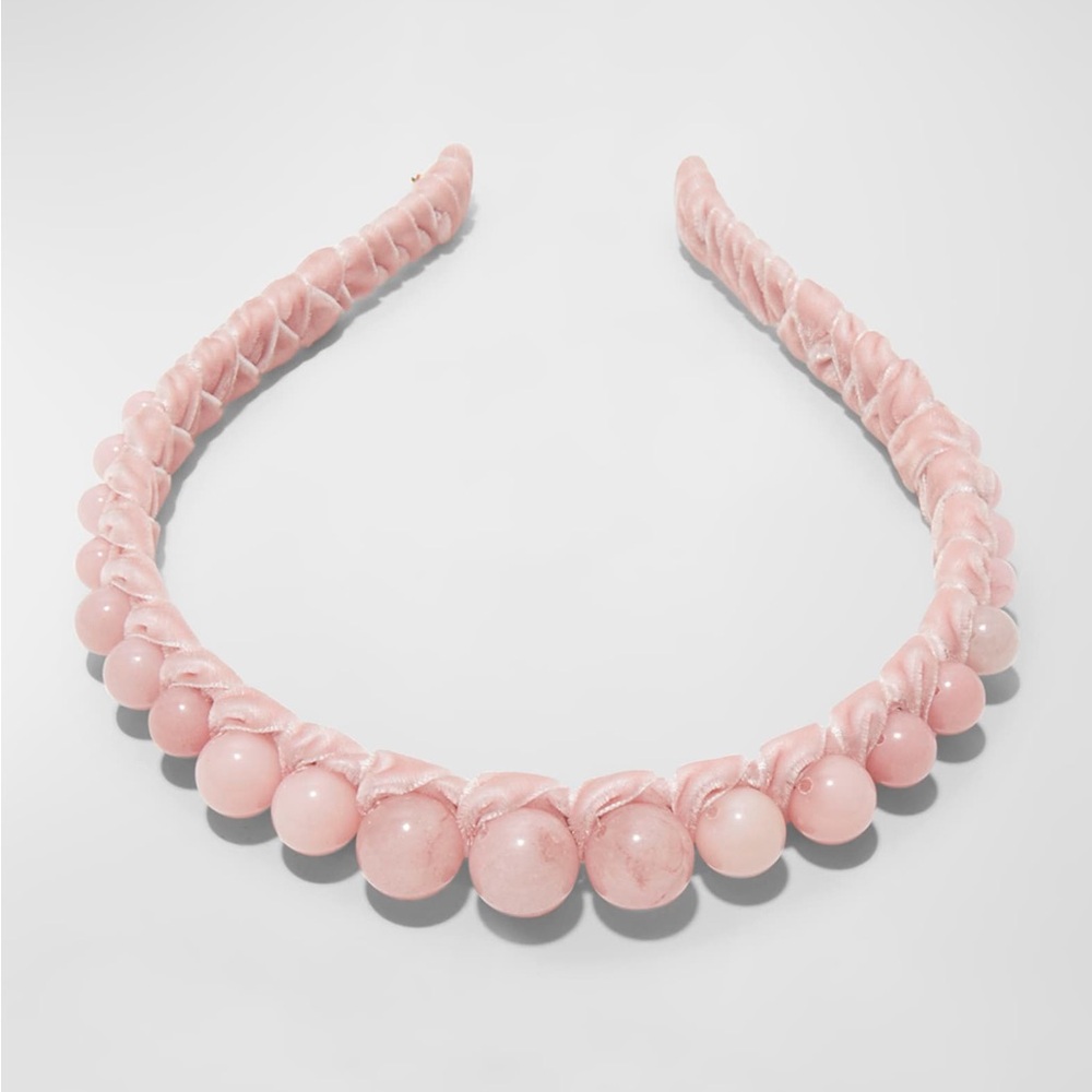 LELE SADOUGHI Graduated Stone Bead Headband - Rose (Price Firm)